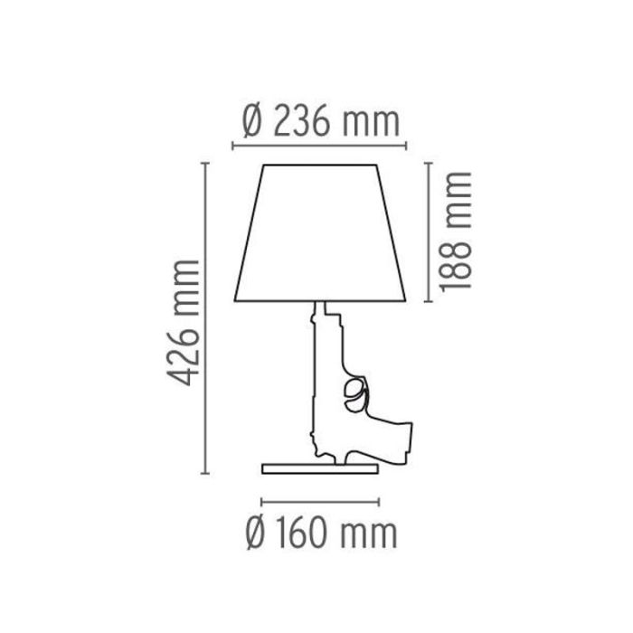 flos bedside gun lamp
