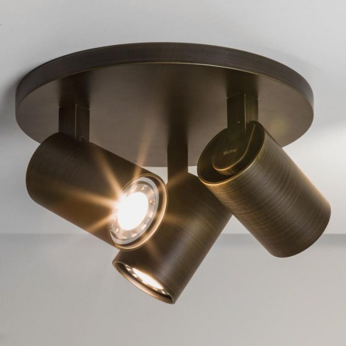 Astro Lighting Ascoli Triple Round Spotlight bronze
