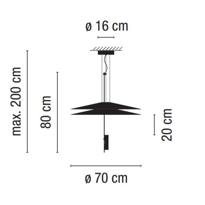 Vibia Flamingo 1510 1-10V Push Copper 2700K Pendant Lighting
