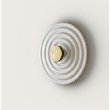 Aromas Rang Matt Brass and white 9W 2700K Wandlamp wit-1