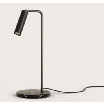 Aromas TURA S1313 Black leather Chip LED 5W 2700K dim 220-240V/24VDrive Tafellamp zwart-1