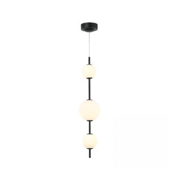 Brink V-merk 20132 LED PENDANT LIGHT 13W 3000K GLASS &METAL WHITE-BLACK LED 1 Hanglamp zwart-1