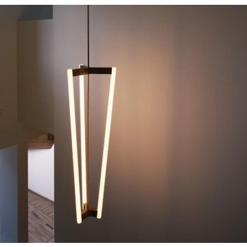 Brink V-merk Michael Anastassiades Tube Chandelier LED 24V, 20W, 1500lm 2350K Hanglamp goud/messing-1