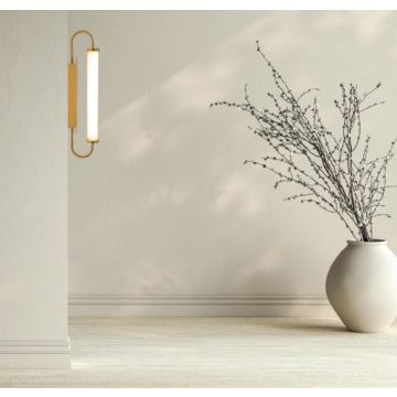Brink V-merk Wall light 10W TRIAC Brass Opal Glass Wandlamp wit-1