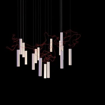 Davide Groppi Simbiosi 3000K push white Hanglamp wit-1