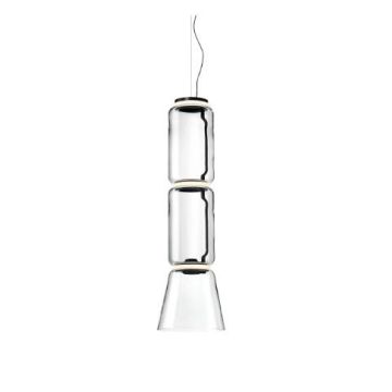 Flos Noctambule Suspension 2 Low Cylinder Cone Hanglamp transparant-1