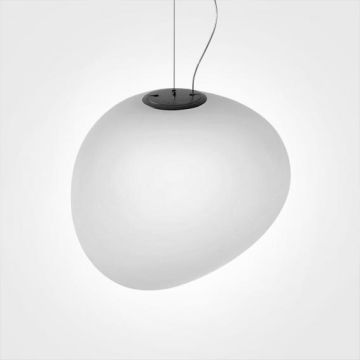 Foscarini Gregg Media (M) Graphite E27 Triac Dim Hanglamp wit-1