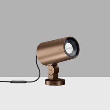 iGuzzini Palco InOut Spotlight Rust brown with base Warm White Led Medium Buiten Prikspots bruin-1