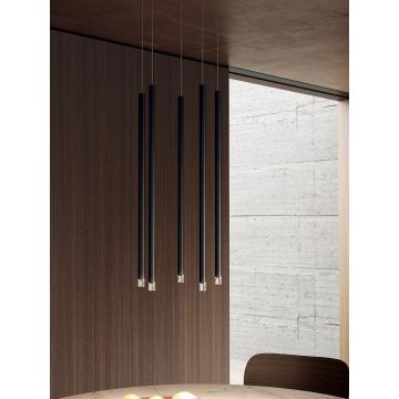 Lodes A-Tube Nano Small 30cm 2700K Mat zwart/zwarte kabel Hanglamp zwart-1