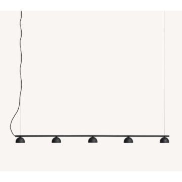 Northern Blush pendant rail 5 black : Integrated and dimmable LED 5 x 6 W Hanglamp zwart-1