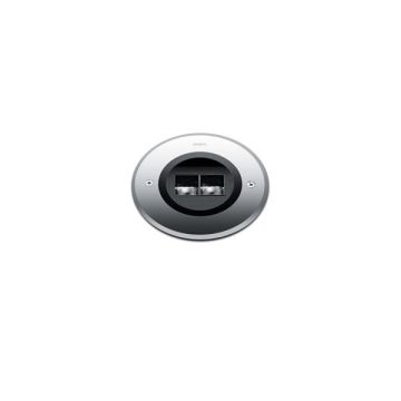 Simes MINIZIP Round Comfort +LED 930NB 230V STE Grond Inbouw Tuinverlichting lichtgrijs-1