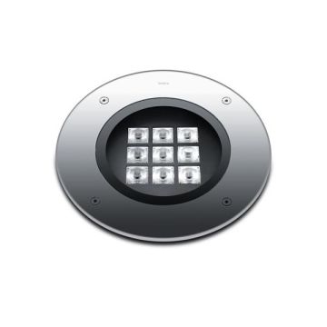 Simes RING +9LED ASI 930 STEEL Grond Inbouw Tuinverlichting zilver-1