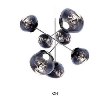 Tom Dixon Melt LED Chandelier Smoke Large Hanglamp zilver-1
