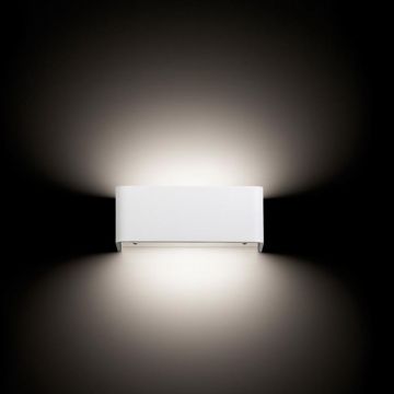 TossB Brace LED 8W+4W LED 2700K geborsteld alu Triac Wandlamp nikkel-1