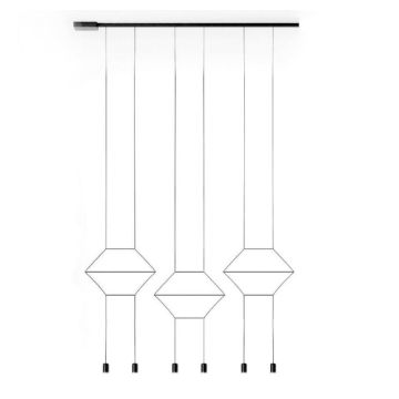 Vibia Wireflow Lineal 0325, DALI, 2700K Hanglamp zwart-1