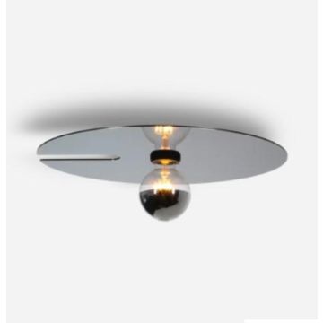 Wever & Ducré Mirro 2.0  Blk Matt + Glossy Alu Plafondlamp zwart-1