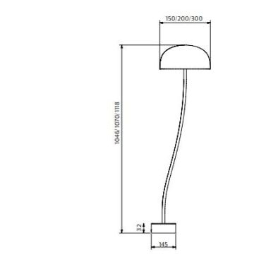 Zero Curve floor Small  D150 green Vloerlamp groen-1